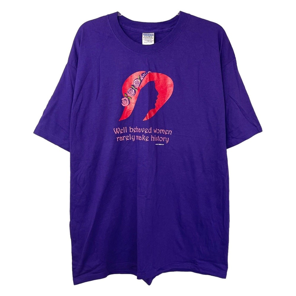 VINTAGE Y2K 2003 Well Behaved Women Rarely Make History T-Shirt Unisex XL NWT